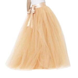 Women's Long Tutu Skirt Gold
